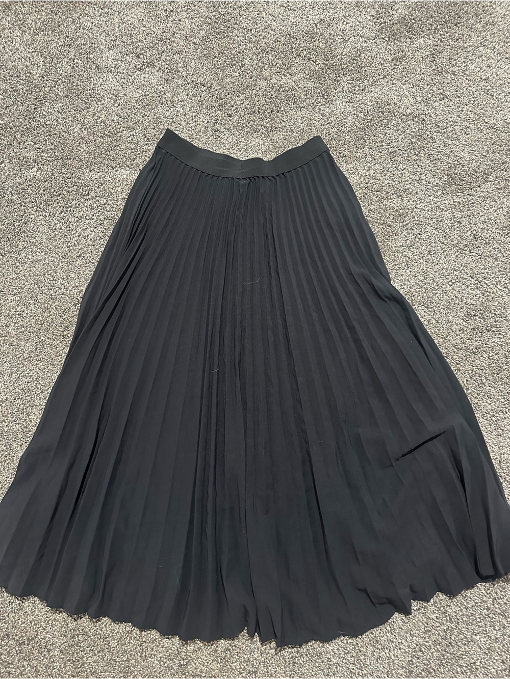 SHEIN Black Pleated Maxi Skirt
